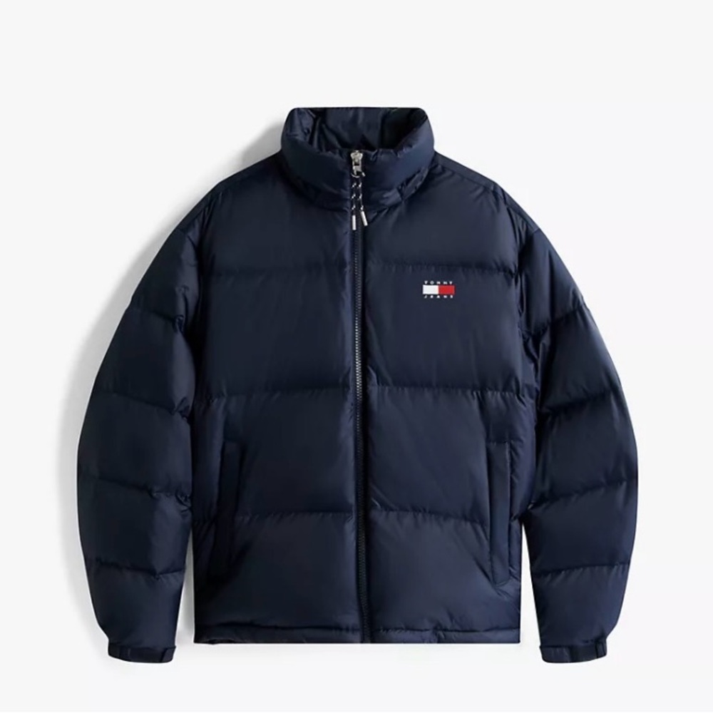 Tommy Hilfiger Men's Navy Down Coat Sz L - Picture 3 of 8